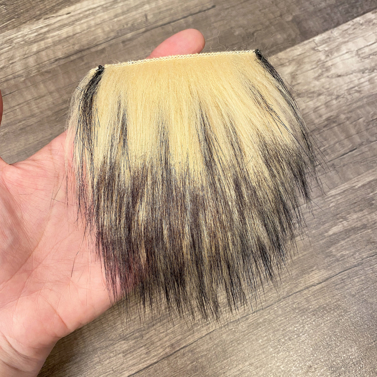 Pre-Cut Straight Black-Tipped Blonde Gnome Beard